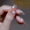 1 pz Adesivi per unghie 3D con glitter riflettenti, farfalle argentate, stelle, cuori, decorazioni per nail art scintillanti, manicure