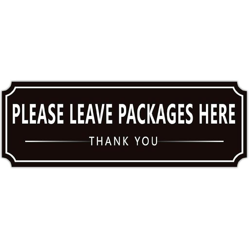 Please Leave Packages and Deliveries Here Sign Sticker, Self-Adhesive Waterproof Modern Deliveries Sign for Packages, Please Place Packages in Box