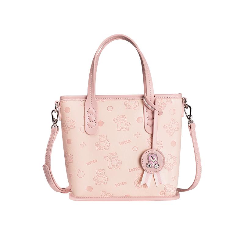 Ny Disney Syntetisk Lær Kurvveske Håndveske Dame Rosa BMK-72611