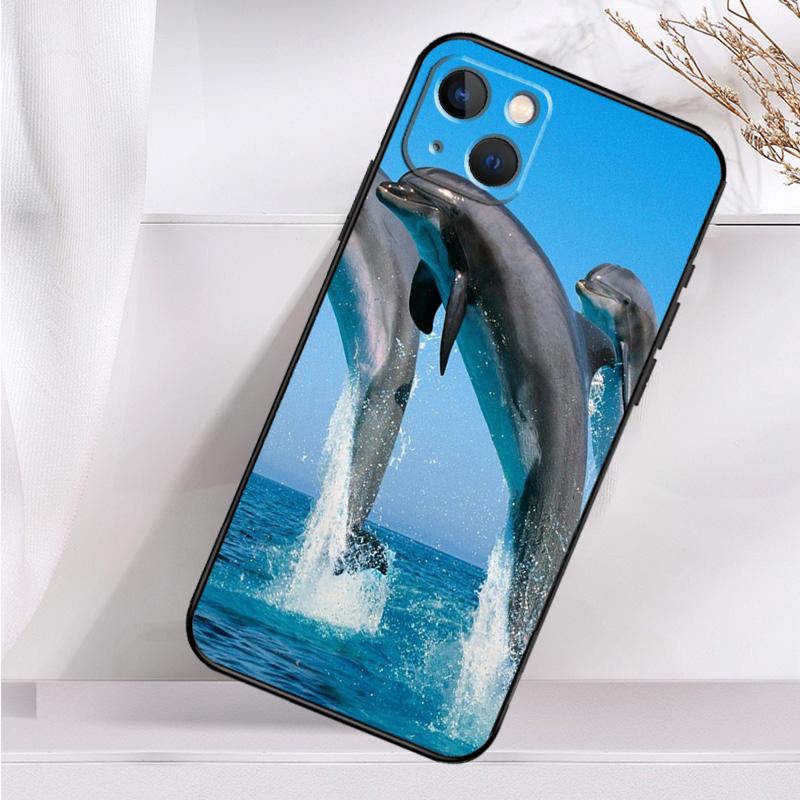 Animal Dolphin Shockproof Case For iPhone 17 Pro Max 11 14 15 16 Plus 12 13 Mini 16e 17 Air Phone Cover