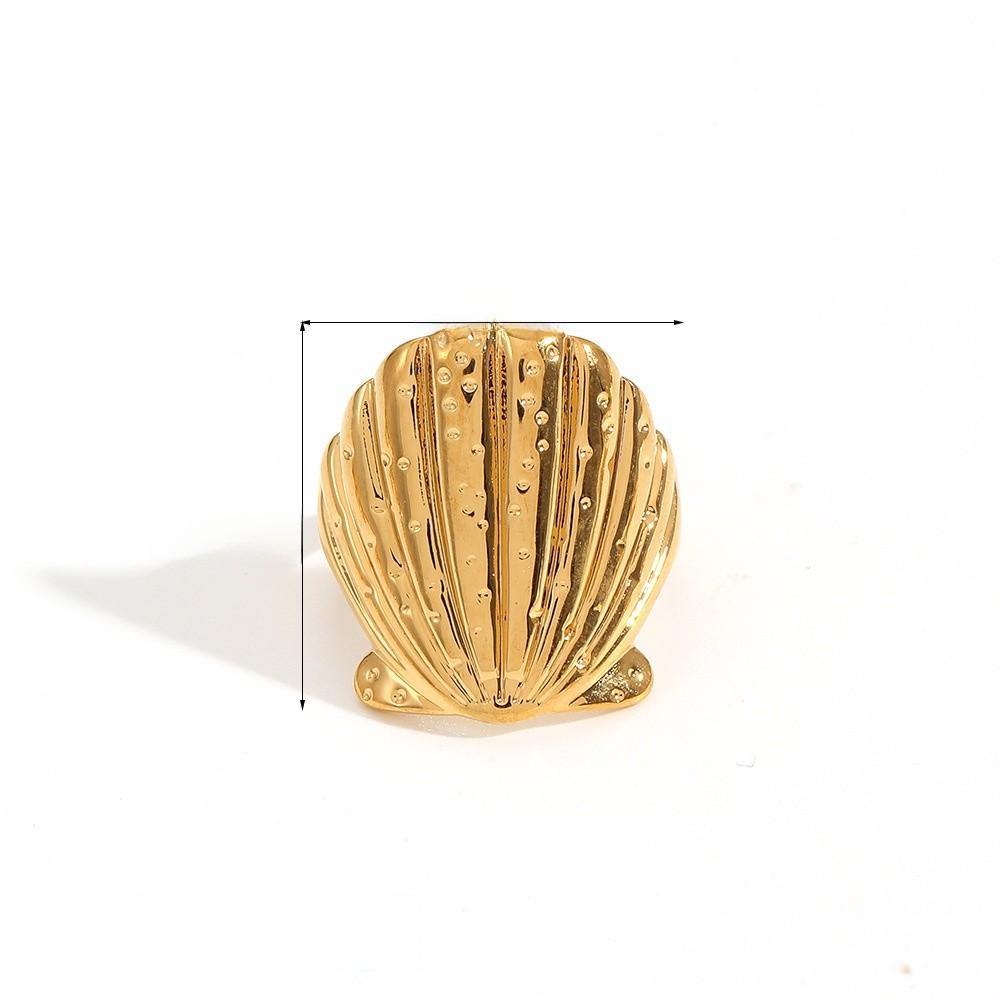 Style Geometric Stainless Steel Ring With 18k Gold Plating For Women And Men