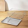 Pearl Metal Stainless Steel Dish Drying Basket, AtAqua HB-3936, Silver, Standard