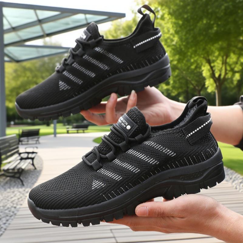 

Men Shoes Luxury Brand Casuall Sneakers Summer Woman Running Shoes Knitted Mesh Breathable Fashion Casual Lace Up Sports Shoes 36