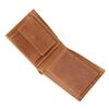 Yellow Brown Men's Wallet, Crazy Horse Pido Card Slot Loose Leaf Short Wallet