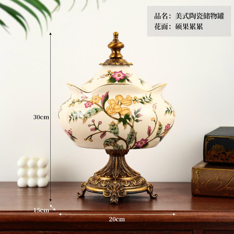American Retro Ceramic Storage Jar Crafts, European General Jar Ornaments