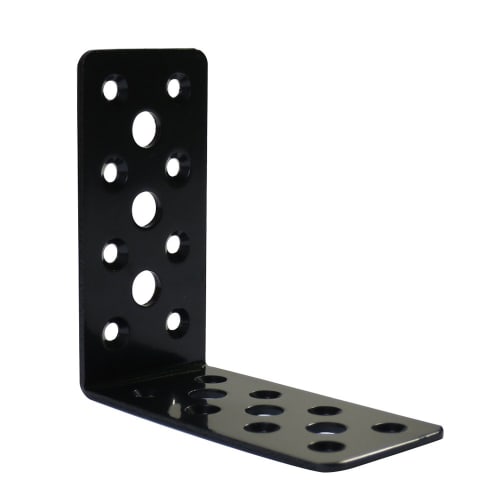 

ДАЙДОХАНТ (Крепёжная фурнитура) Черный многоцелевой L-образный стальной (W)40x(К)85x(В)85мм (1 кусок) 69108