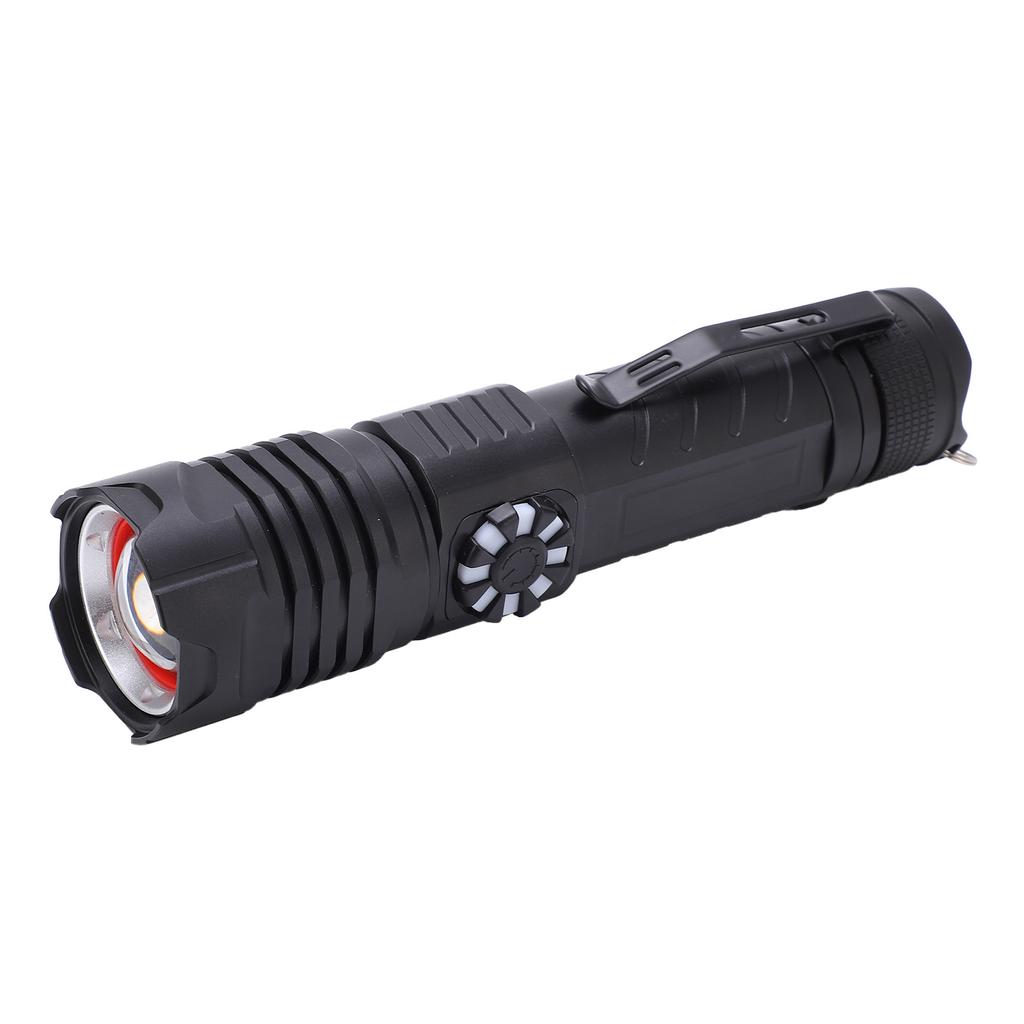 XHP99 Powerful Flashlight Portable Stepless Dimming USB Rechargeable Zoom Torch With Clip