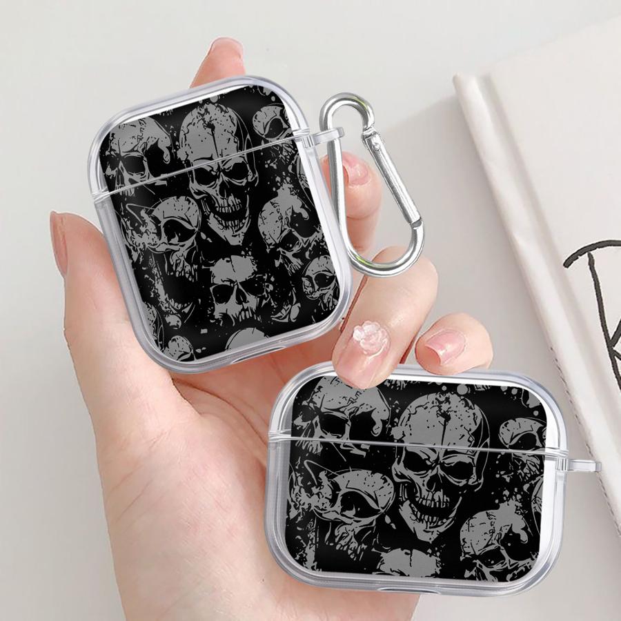 Case For Airpods 2 Pro3 Pro2 4 1 Pro 3 Clear Earphone Cases Cover Skeleton Skull