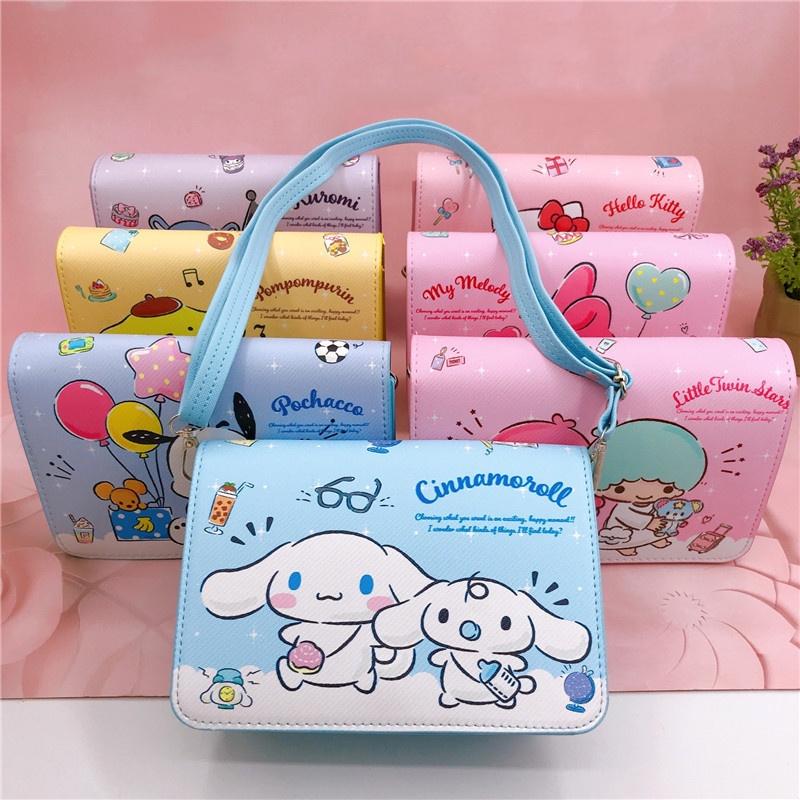 Cute Cartoon Magnetic Clasp Crossbody Bag Large Size Hard Surface Printed Design Adjustable Shoulder Strap Phone Pouch Adorable Styling Characters)