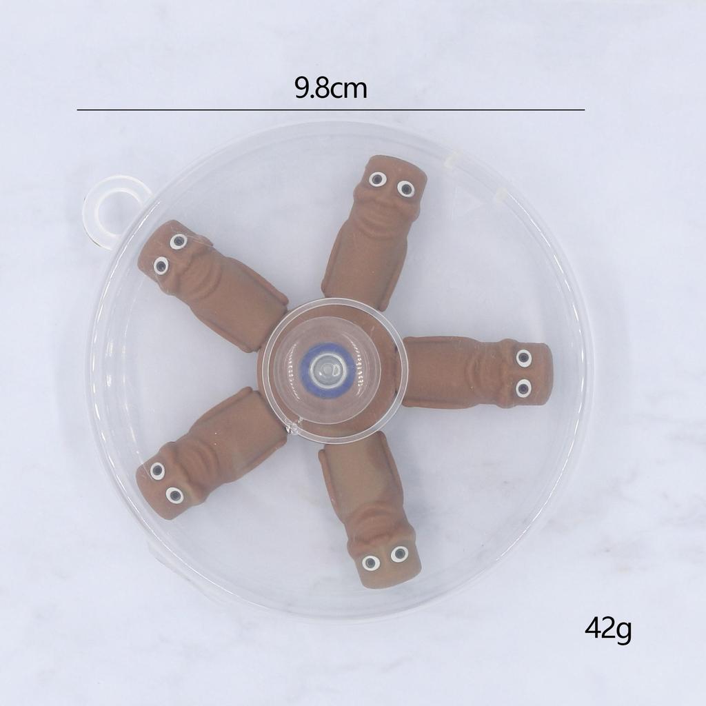 Five-Bead Fidget Spinner with Soft Rubber & Wooden Stick - Mythical Creatures Stress Relief Toy