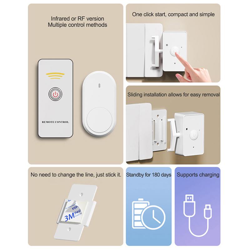 1Pc Home Controller Remote Switch Infrared Remote Button Pusher For Smart Button Pusher Lazy Remote Control Switch