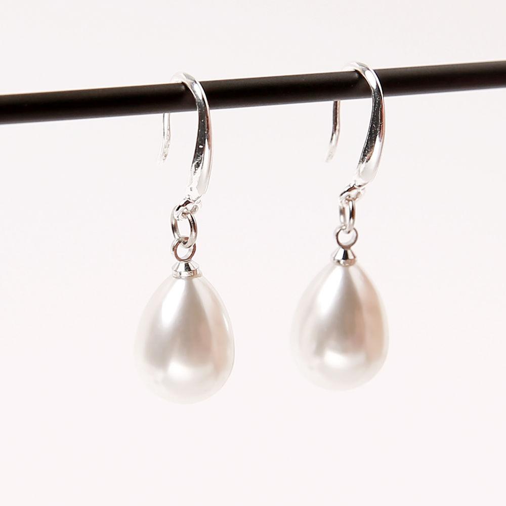 

Серьги с жемчугом в форме капли для женщин, ювелирные изделия, изысканные, женские, свадебные, подходящие белый