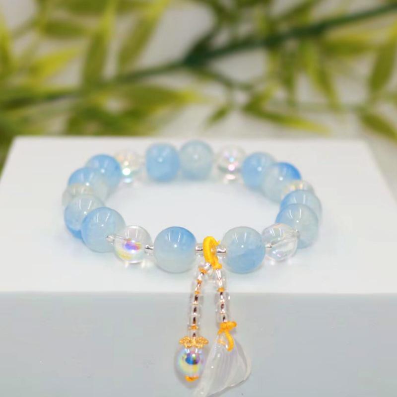 Браслет из семицветного стекла «рыбий хвост» с имитацией кристалла, подарочная коробка для девочек