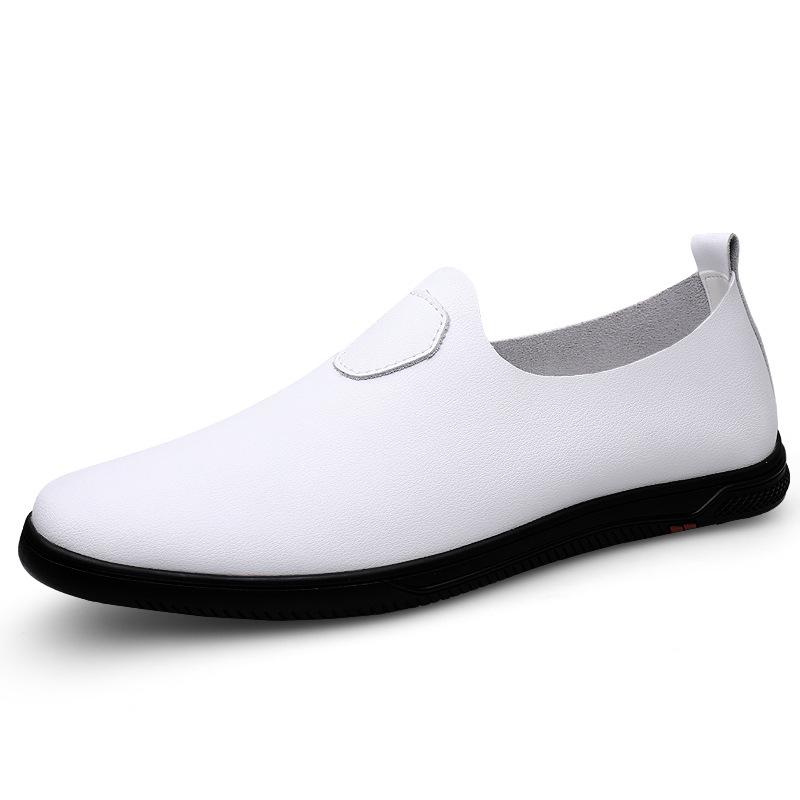 Men s Slip-On Leather Loafers: Summer Casual  Formal, Large Sizes Available 40
