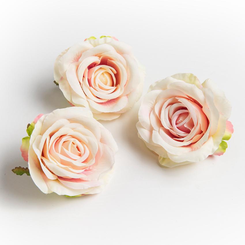 

Artificial Flowers Silk Roses Wedding Holiday Supplies Festival Decorations Diy GiftBox Headwear Handicraft Home Room Ornamenets 20pcs шампанського