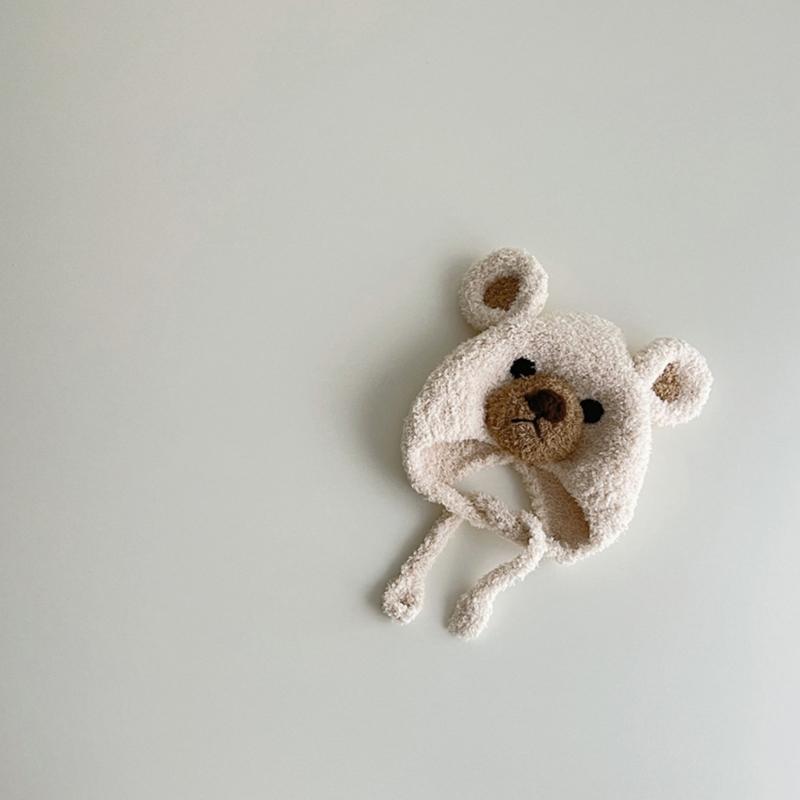 2023 NEU Mütze Babymütze Niedliche Bärenhaube Mode Winter Warme Mütze für Baby Kinder Neugeborenen Junge Mädchen 5-36 Monate