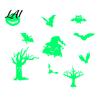 Night Glowing Party Supplies Halloween Glow In The Dark Wall Stickers Luminous Decals with Ghost Spooky Decorations for Home Castle Pumpkin