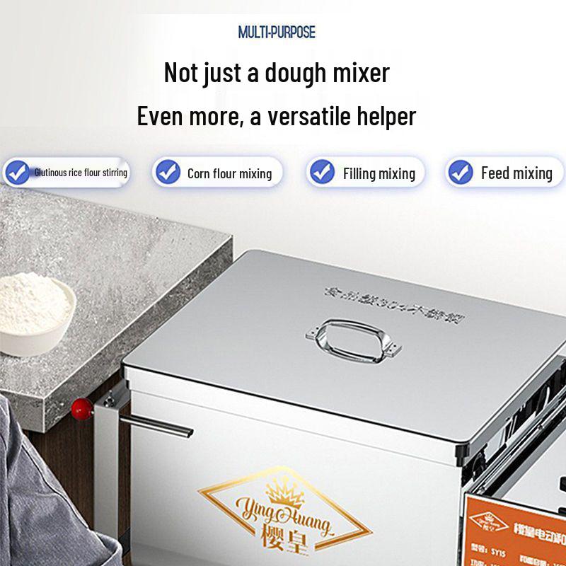 Stainless Steel Automatic Dough Mixer: 5-25 kg Capacity Kneading Machine.