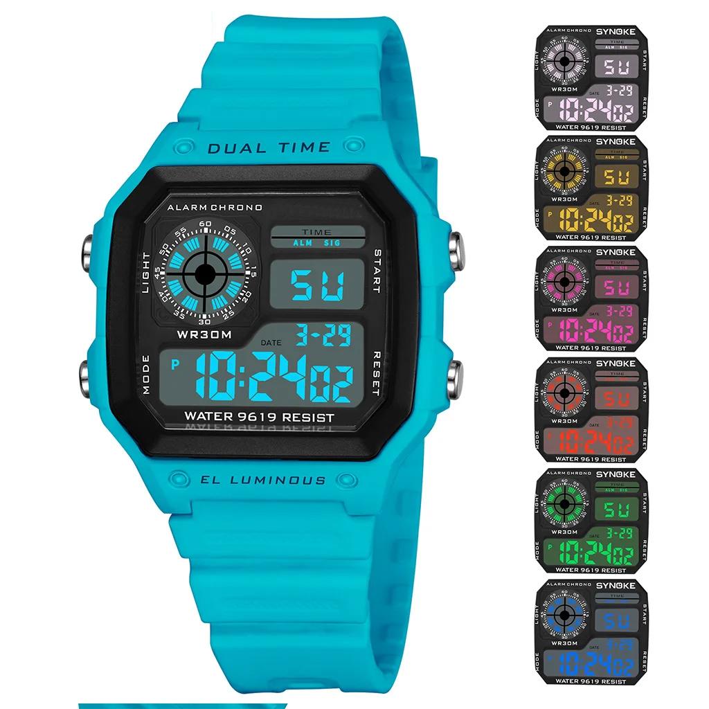 Digital Watches Men Sports Luminous Multifunction Waterproof Chrono Wristwatch Outdoor Running Student Watch