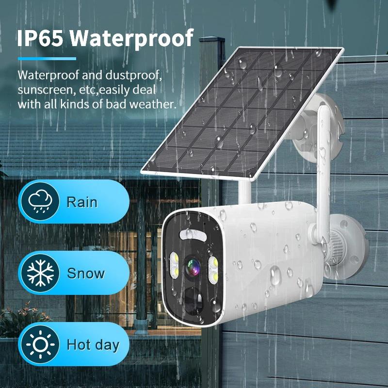 4MP Low Power Camera Wi-Fi Home HD Surveillance Camera Solar Outdoor Security Alarms Solar