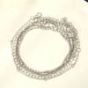 5 Pcs Set Silver Color Chain Bead Bracelets for Women Simple Elegant Vacation Beach Party Casual Jewelry Versatile Daily Wear