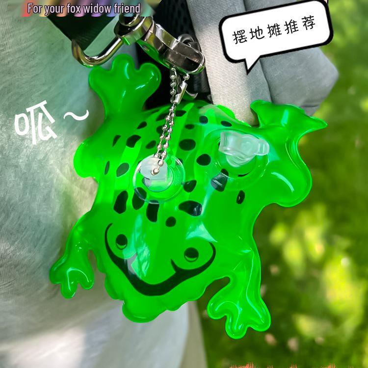 Glowing Frog Balloon Backpack Pendant Keychain – Cute Cartoon Gift