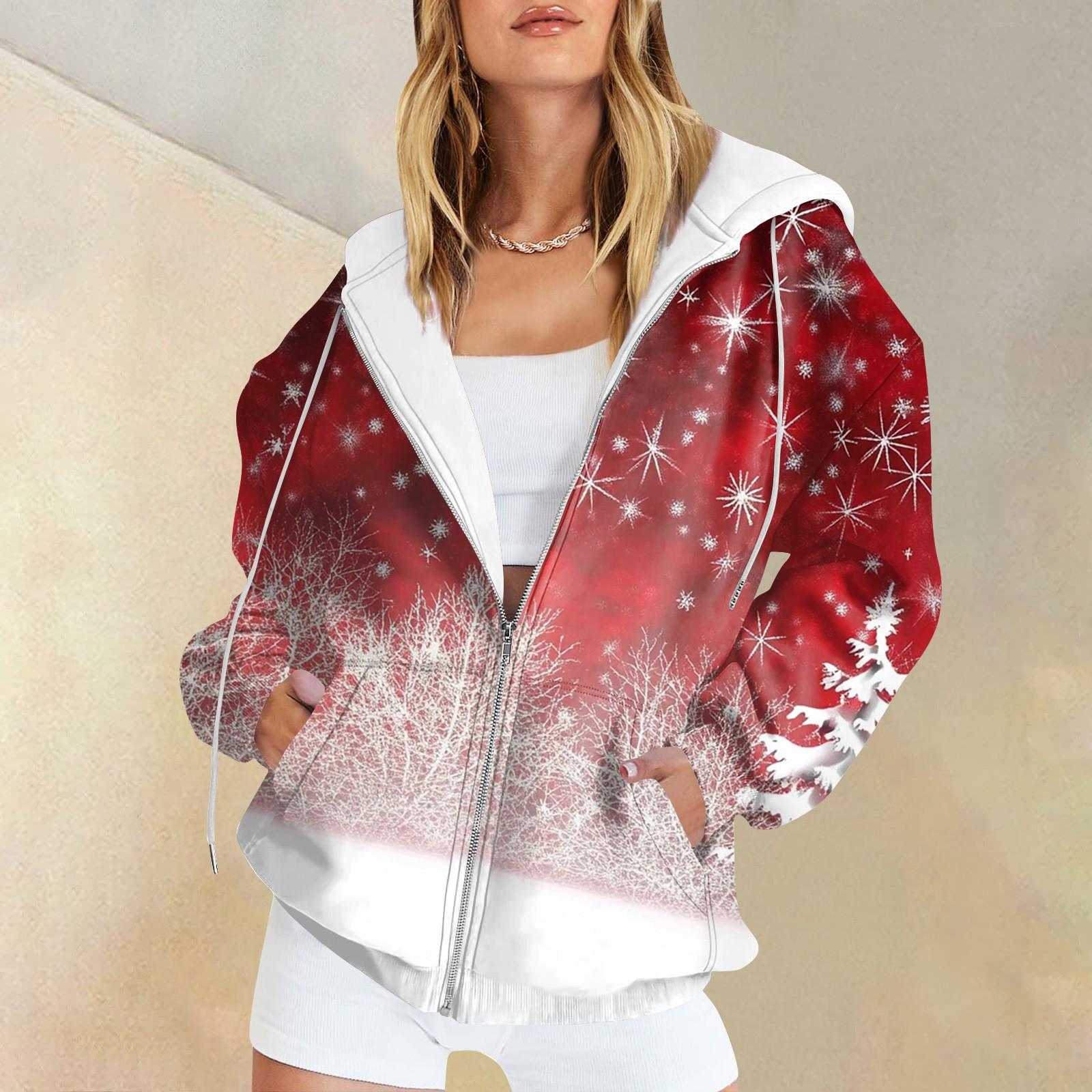 

Женские повседневные модные пуловеры с длинными рукавами и принтом, толстовки на молнии, пальто XL белый