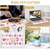 1set/1pc/4pcs/6pcs Valentine'S Day Heart-Shaped Printed Placemats | Polyester, Heat-Insulating, Suitable for Home Decoration, Festival Dining