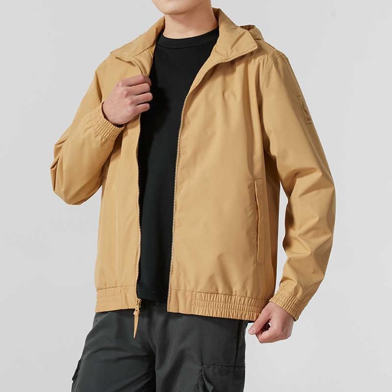 Timberland Casual Simple Windproof Hooded Jacket Men Jackets Ginger-Yellow A6ATG-EH3
