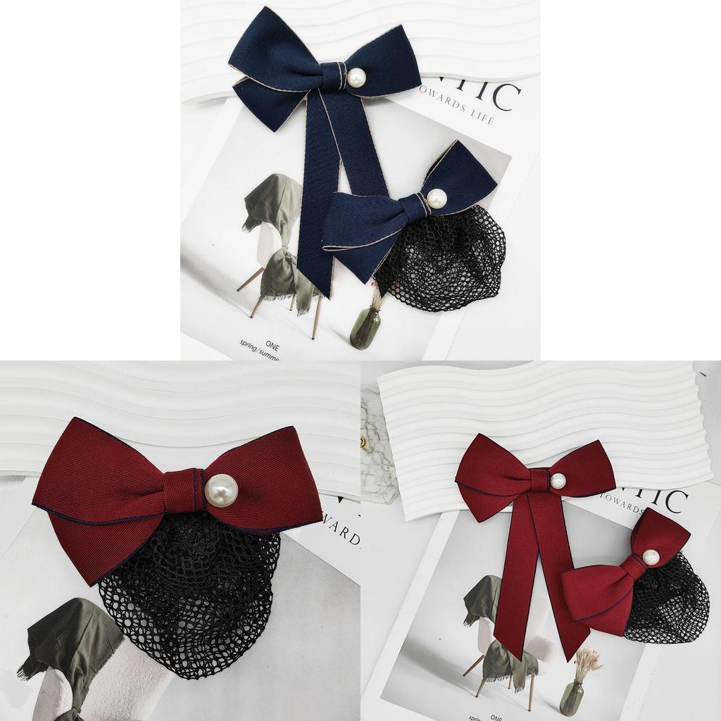 Womens Blue Polyester Bow Tie With Button Or Tie Closure For School Uniforms And Office Wear