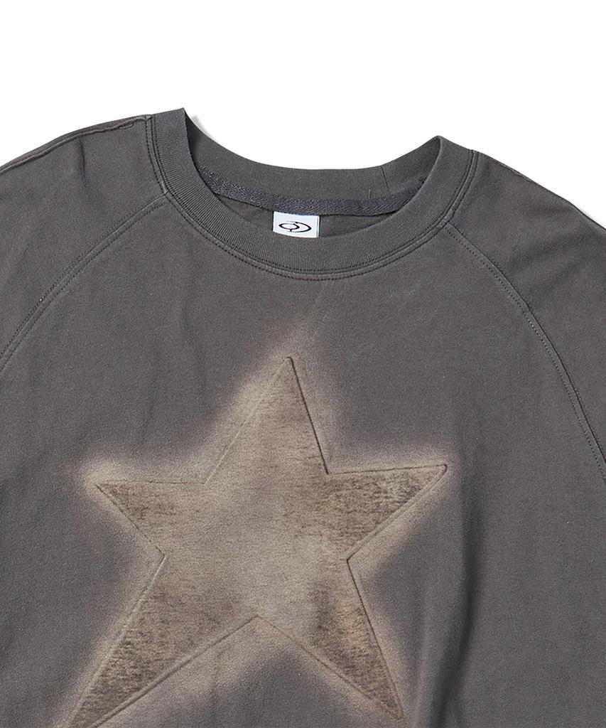 TRAVEL Embossed Star Long Sleeve Charcoal
