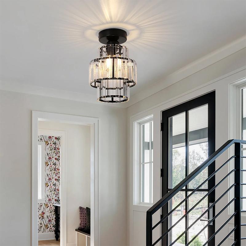 Dining Room Crystal Chandelier Golden Kitchen Island Hanging Light Interior Decor Luxury Modern Led Ceiling Lamp Pendant Light
