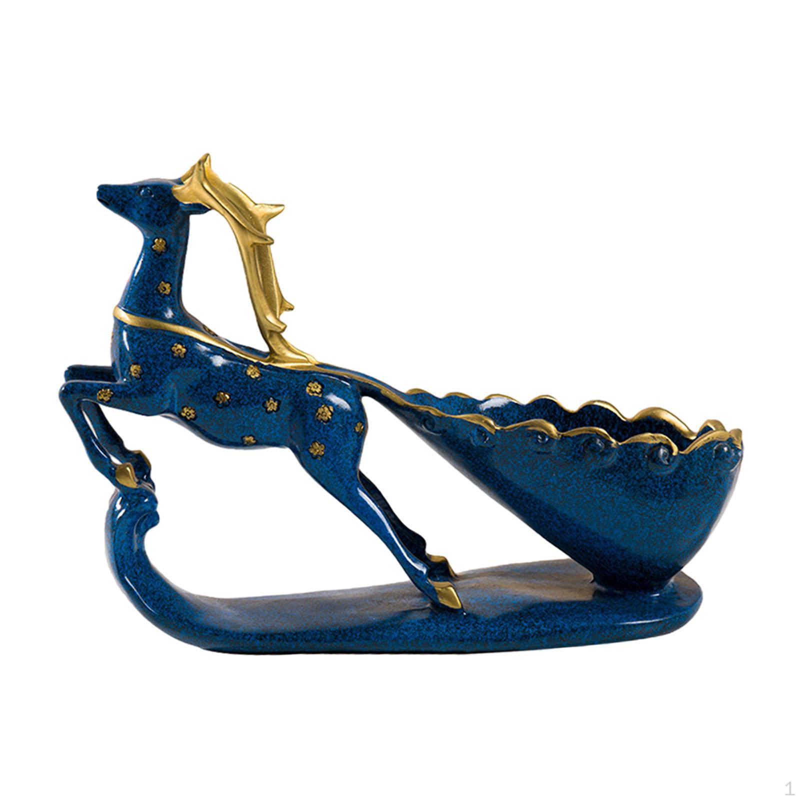 

Подставка для напитков в форме оленя, держатель для одной бутылки, домашний декор, настольный орнамент, органайзер для хранения синий