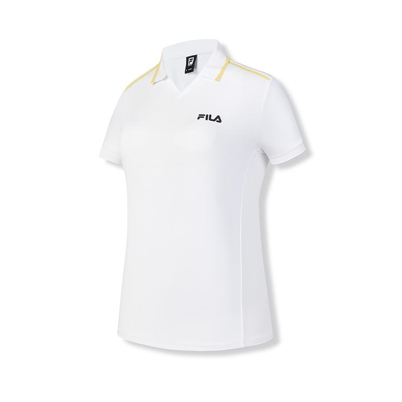 New FILA Polo Shirts Women's Jade White A11W431113FWT