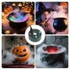 Halloween LED Mist Fogger - USB Powered Aquarium Diffuser, RGB Lights for Fish Tank, Witch Cauldron & Mystical Halloween Decor