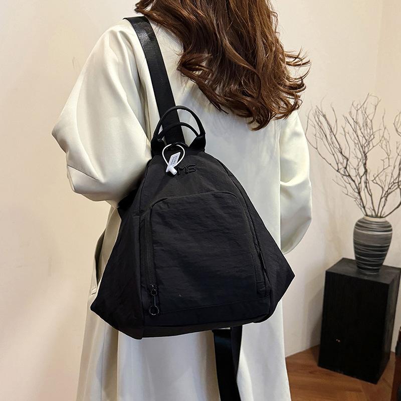 New Casual Lazy Wind Large Capacity Nylon Satchel Korean Version Women's Daily Multi-purpose Shoulder Backpack