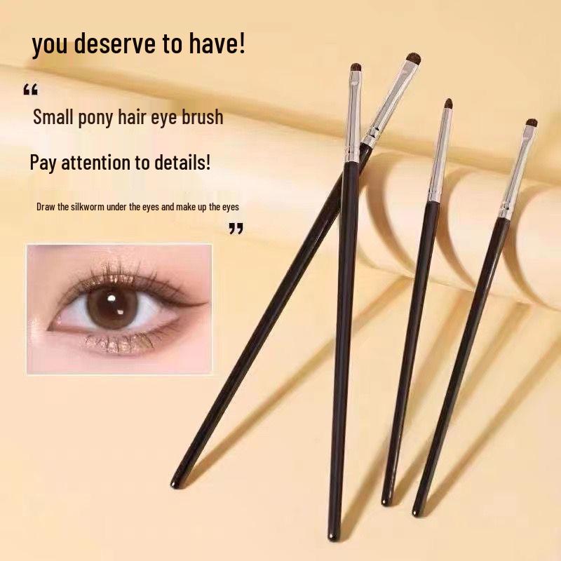 Double-Ended Tear Trough Concealer Brush Set with Real Horse Hair