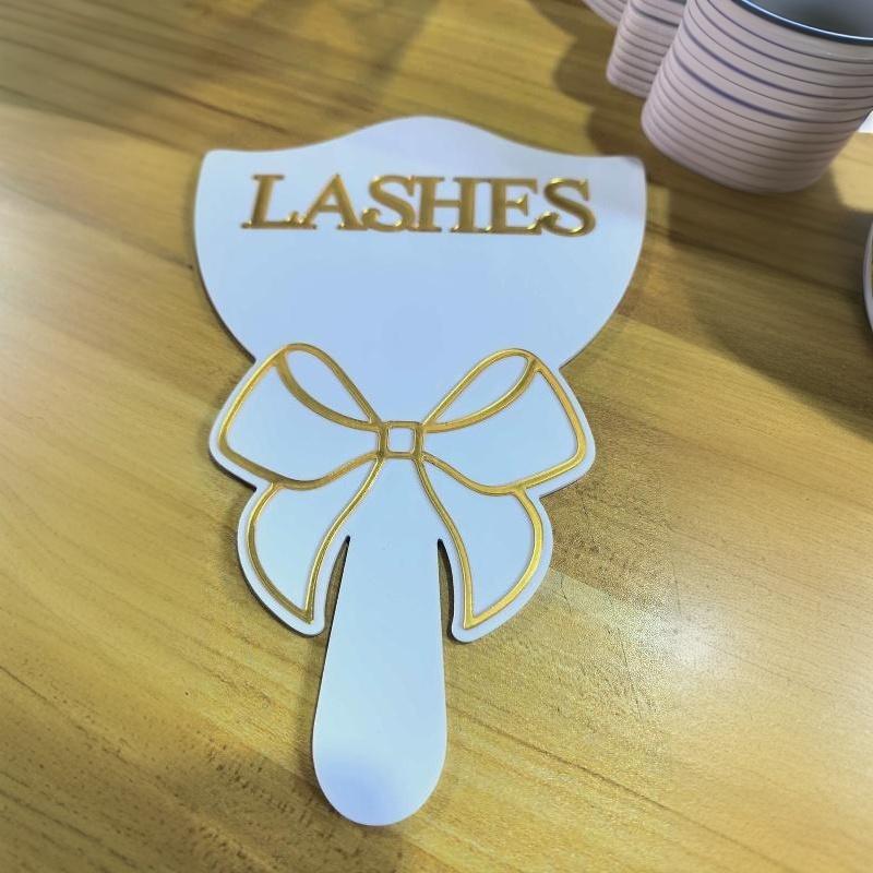Eyelash Technician Photo Prop Acrylic Handheld Mirror Lash Beauty Cards For Social Media Lash Salon Lash Extension Displaytools
