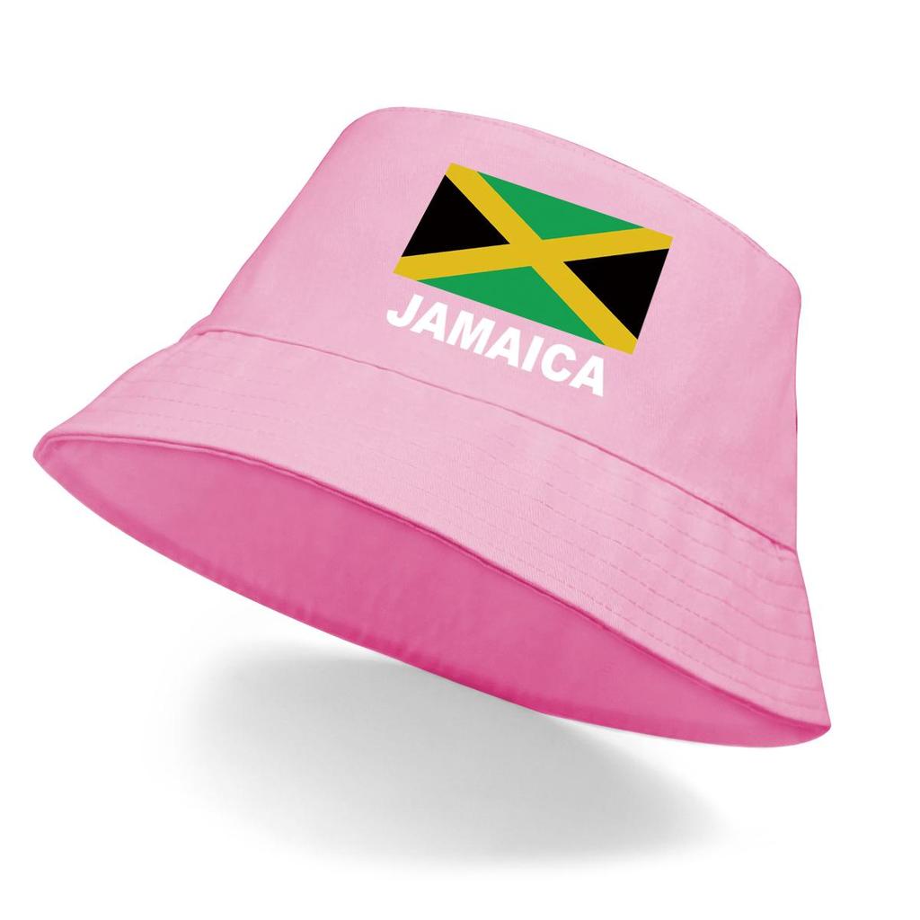 Cappello a Secchiello con Stampa Bandiera Giamaicana, Cappello Solare Patriottico a Tesa Larga Reversibile Cappello a Secchiello da Spiaggia