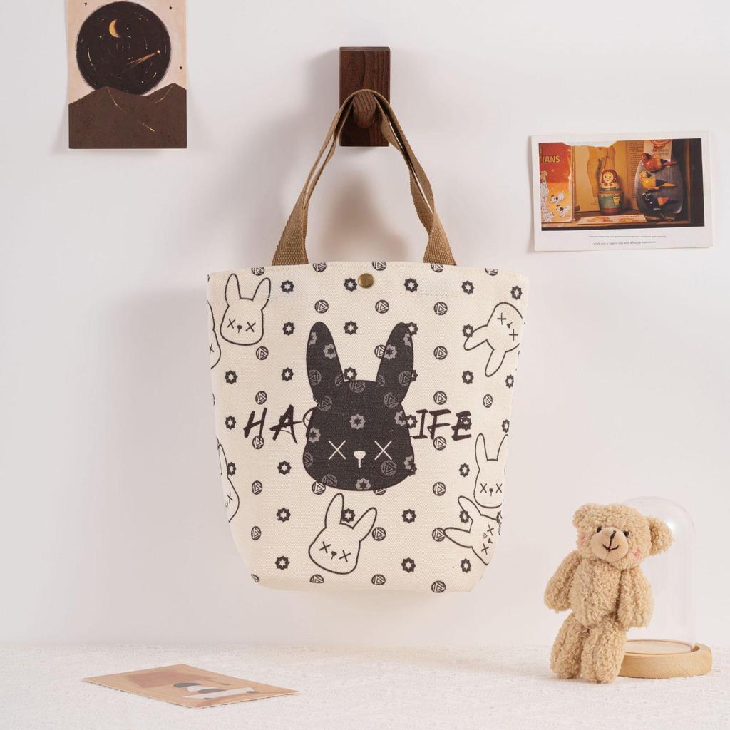 Luxuriöse Tragetasche aus Canvas mit Cartoon-Motiv – großes Fassungsvermögen, Geburtstagsgeschenk für Babys und Kinder