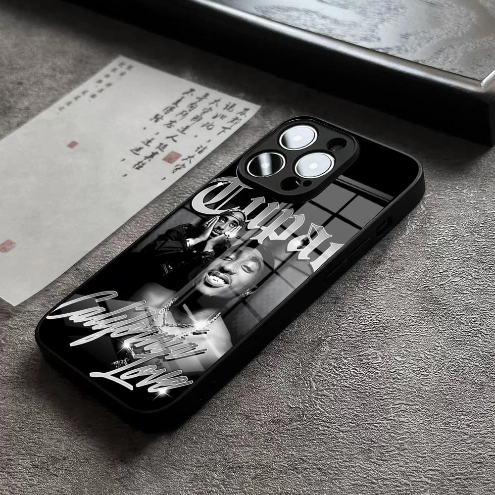 Rapper 2pac Singer Tupac 2 Phone Case For 17 Pro Max IPhone 16 Pro 15 12 11 13 Mini X XR XS 14 Plus SE Glass Cover