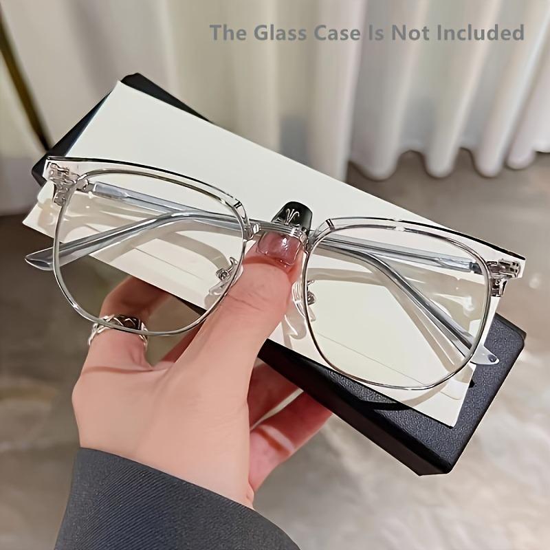 

Men s And Women s Half-framed Ultra-light Glasses Frames Anti-blue Light Flat Glasses For Computers Mobile Phones белый