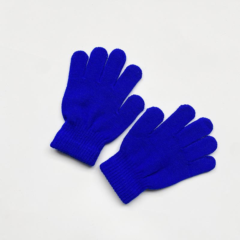 Kids Solid Color Knitted Gloves for 5-10years Students Winter Warmth Outdoor Cycling and Daily Cold Weather Wear Mittens