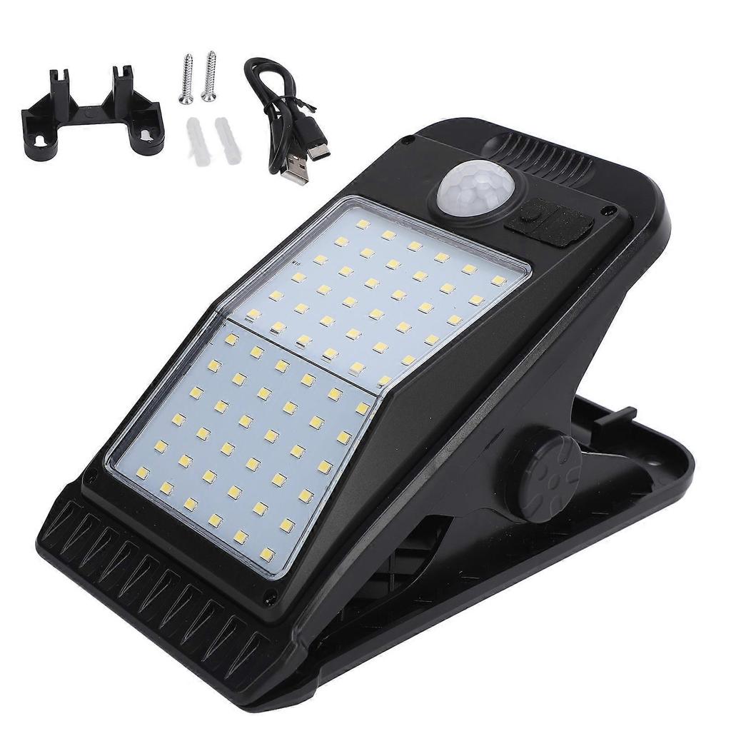 Clip On Solar Motion Light 72 LED Beads IP65 Waterproof Portable Solar Lamps for Garden Yard Outdoor White Light