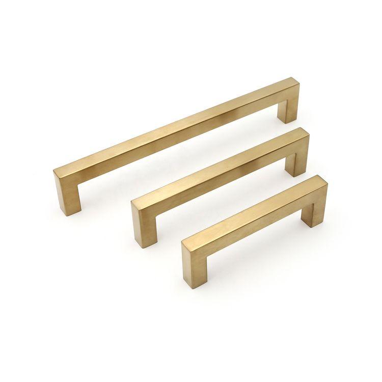 Modern Style Cabinet Drawer Handle Knob Hollow Stainless Steel Door Square Furniture Cupboard Handle Hardware
