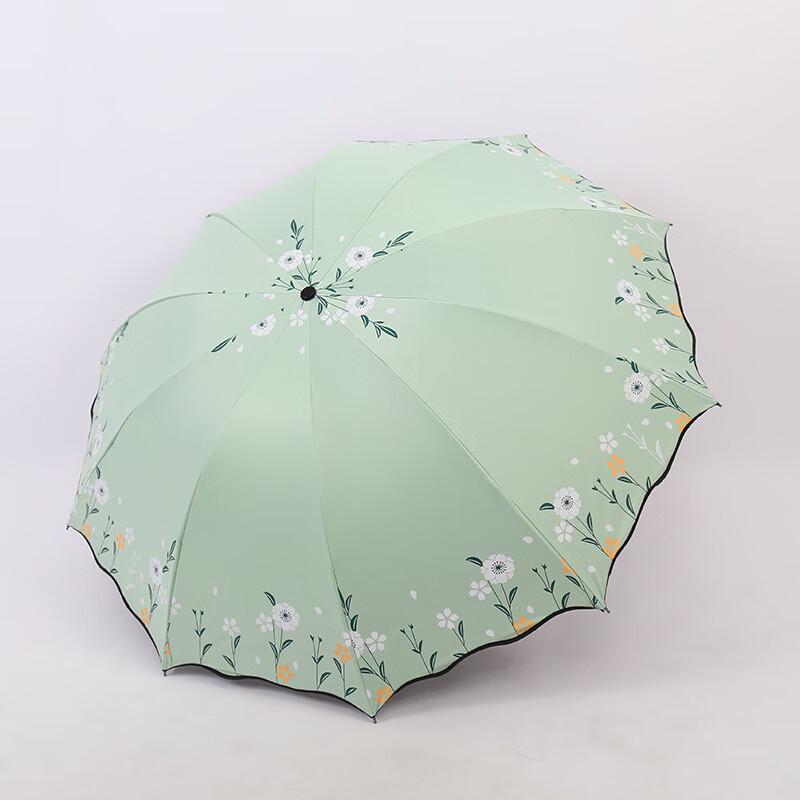 Huawensen 10-Rib UV Folding Sun & Rain Umbrella