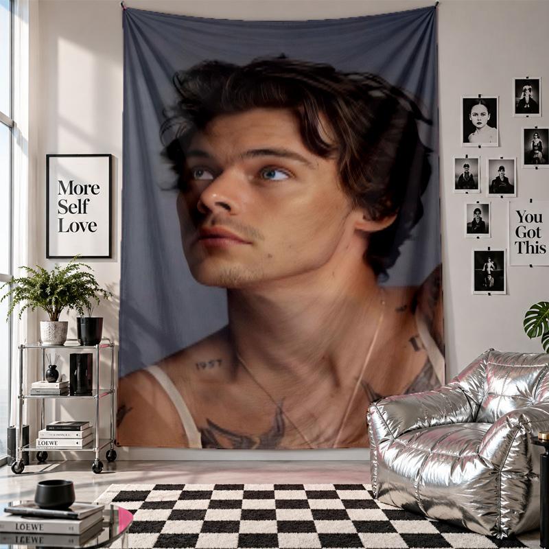 Wall TapestryHarry Styles Art Hanging Cloth Decorative Background Cover for Room Decoration