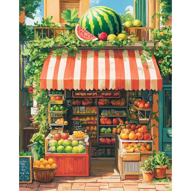 CHENISTORY Diy Painting By Numbers Town Landsape Frame Acrylic On Canvas Drawing By Numbers For Artwork Unique Gift Diy Ideas