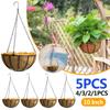 Hanging Baskets Portable Outdoor House Balcony Wall Hanging Iron Art Wrought Coconut Flower Plant Pot Garden Supplies