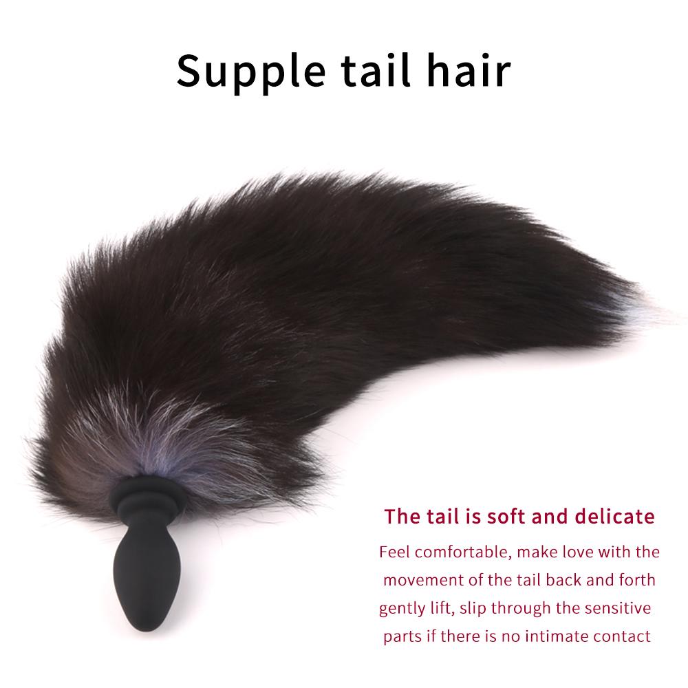 Anal Vibrator With Fox Tail Dildo Anal Plug Remote Control Anus Dilator For Women Adult Cosplay Accessories Vibrating Butt Plug